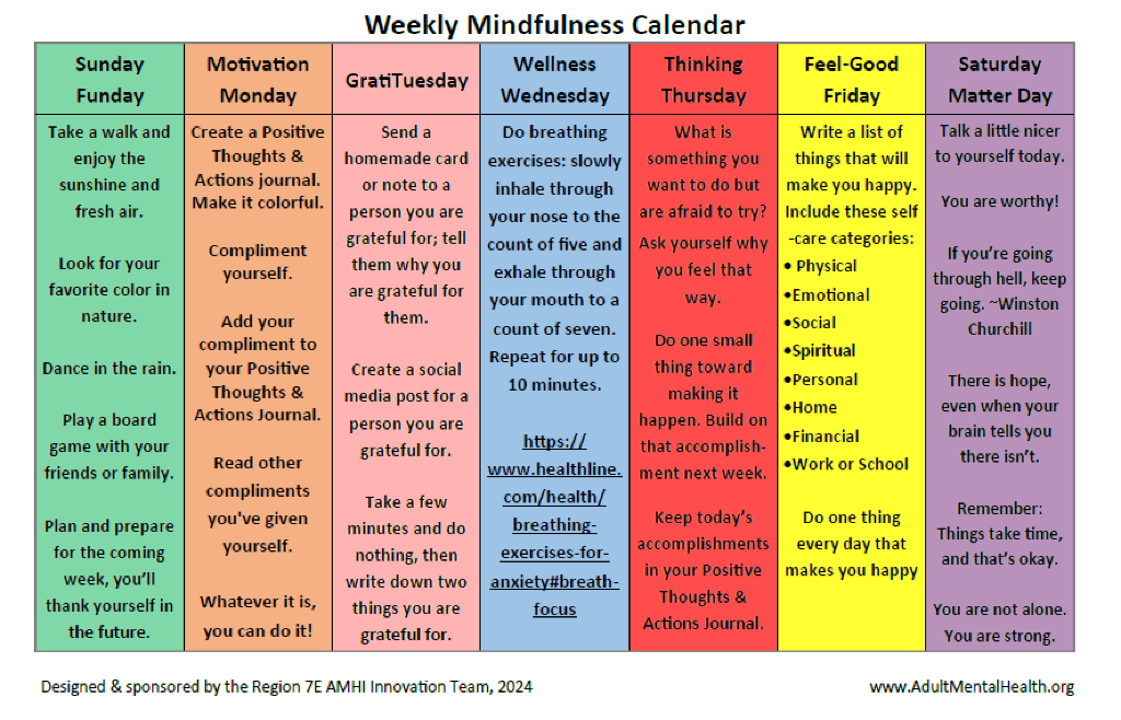 Mindfulness Calendar v2024